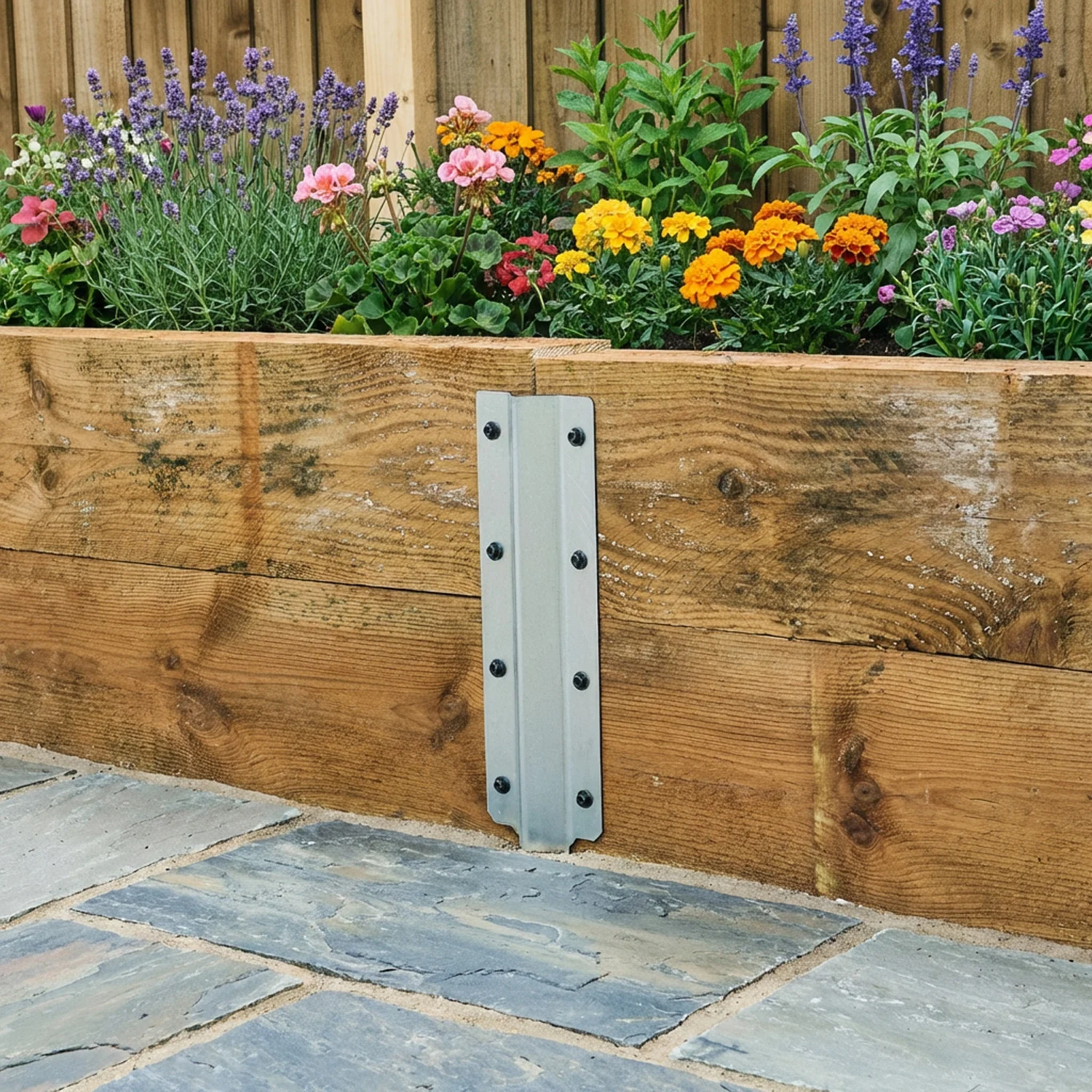 2-Tier Straight Railway Sleeper Bracket with Stake - Image 8