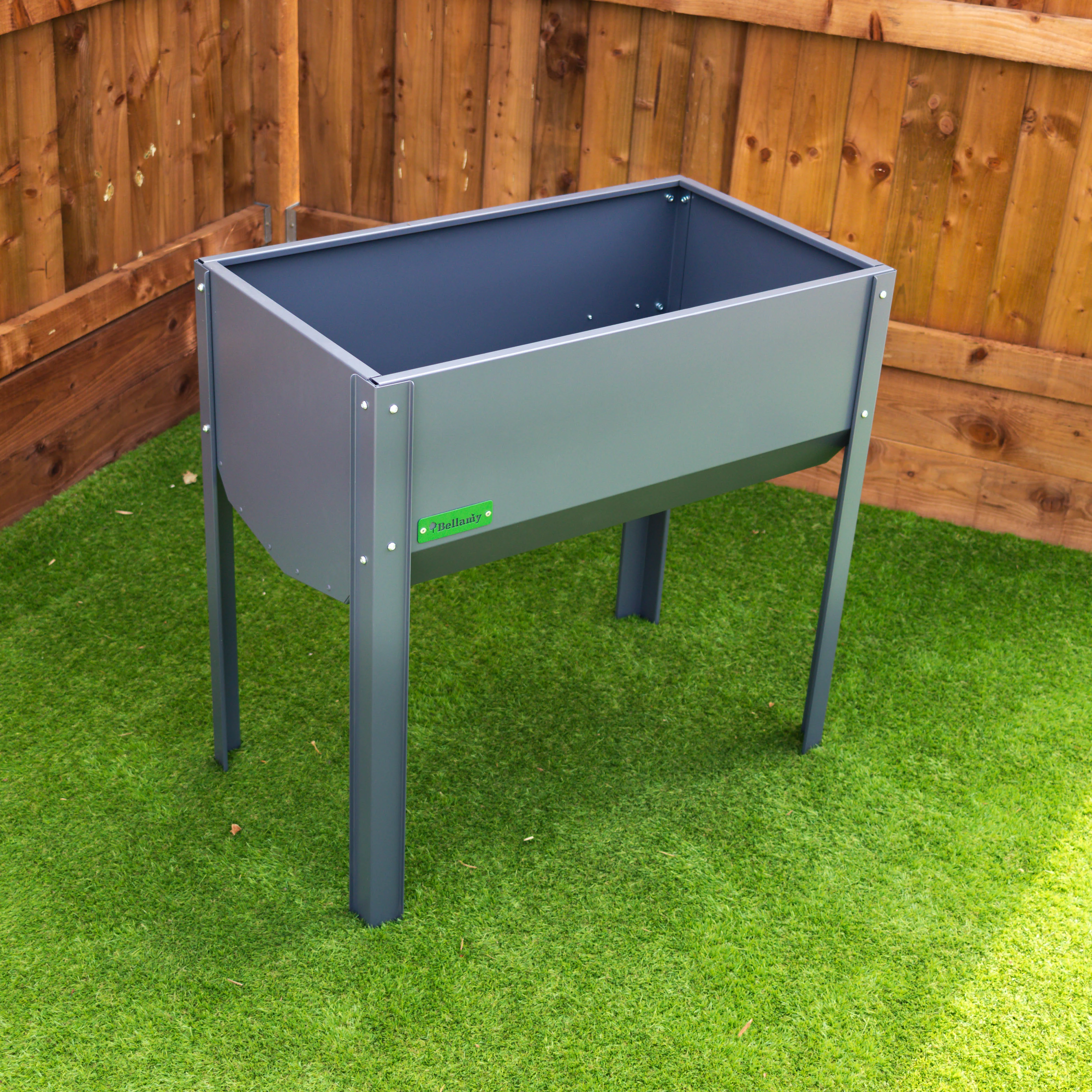 Bellamy Galvanised Steel Trough Standing Planter with Legs (2 Sizes Available) - Image 42