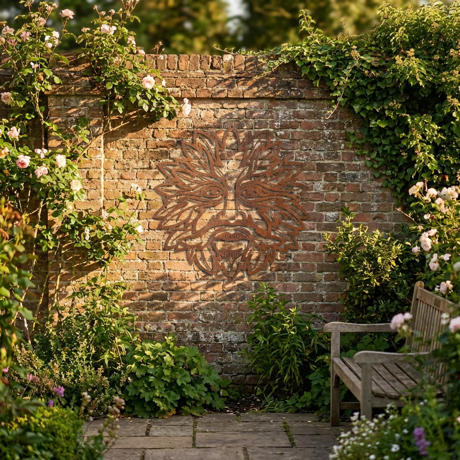 Bellamy Green Man Symbol Metal Wall Art - Image 10