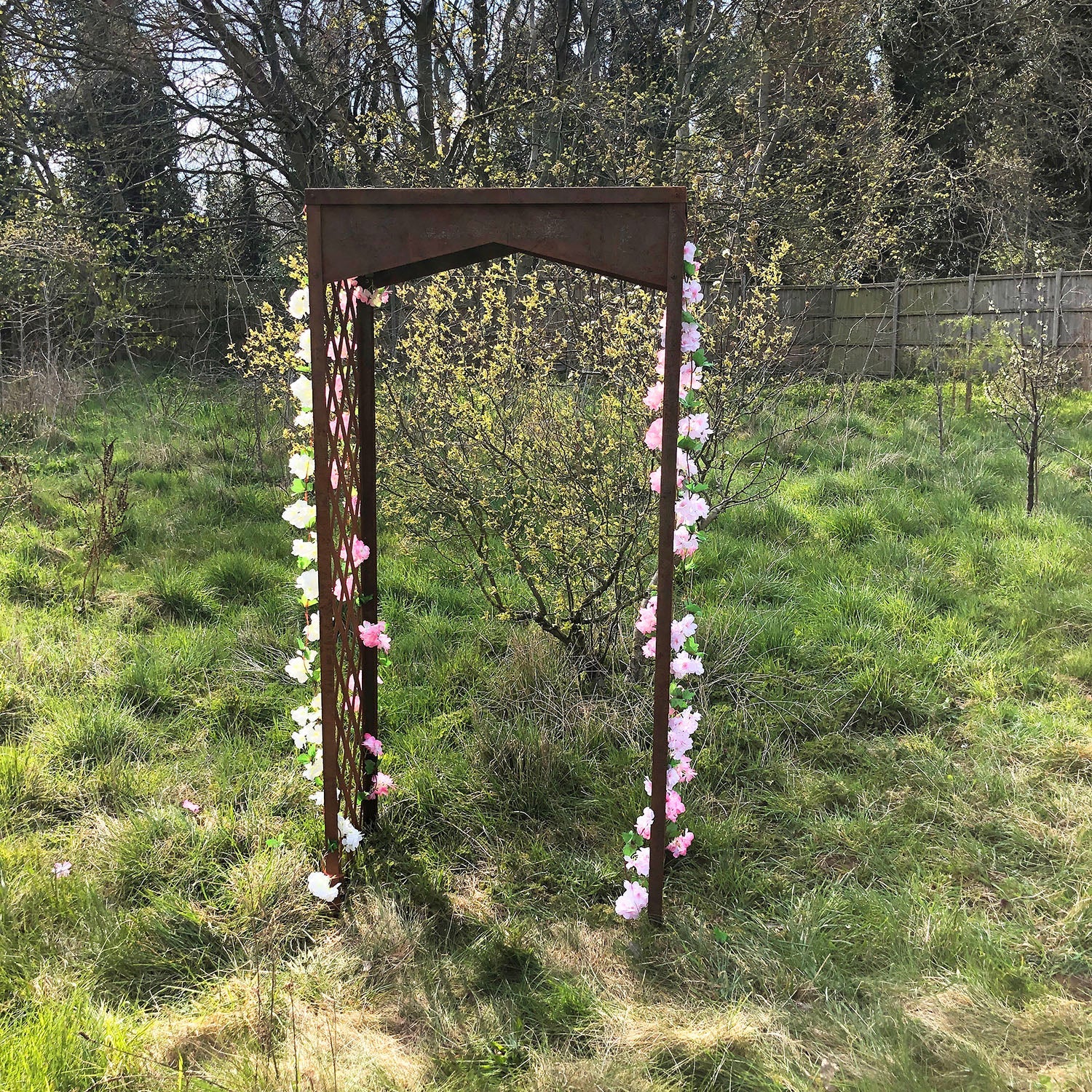 Bellamy Rustic Steel Garden Arbour & Archway - Image 11