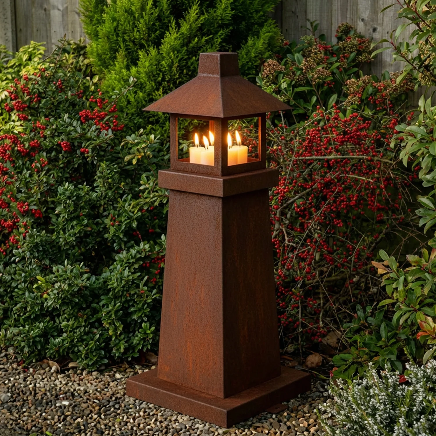 Bellamy Rustic Steel Japanese Pagoda Garden Lantern Decoration - Image 5
