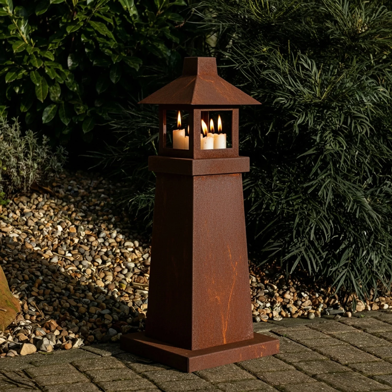 Bellamy Rustic Steel Japanese Pagoda Garden Lantern Decoration - Image 9