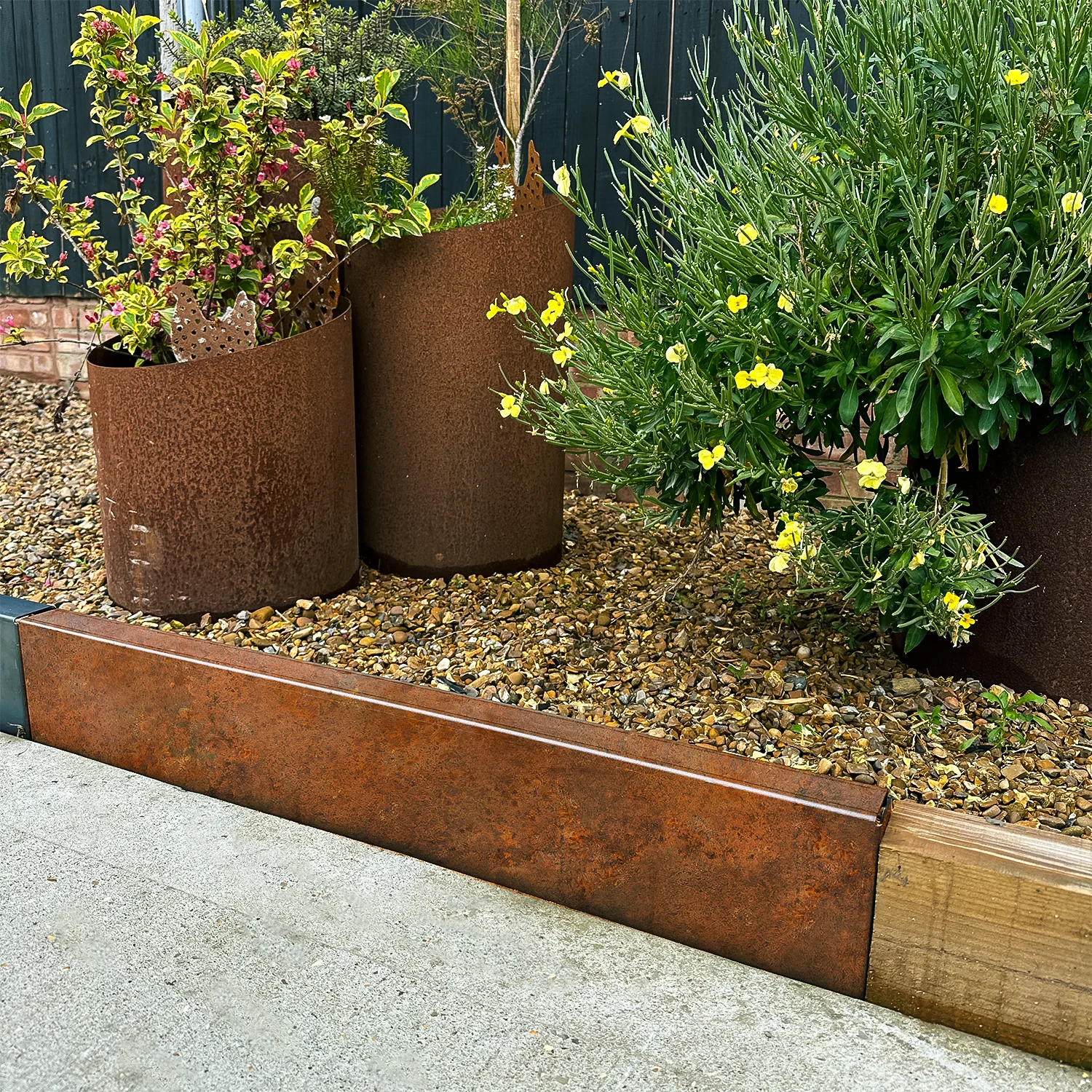 Bellamy Rustic Steel Retaining Wall Sections (2 Heights Available) - Image 5