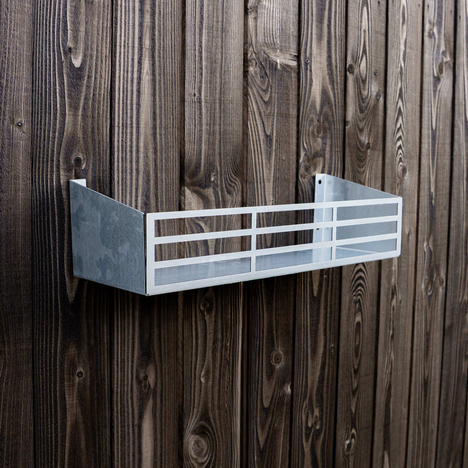 Bellamy Steel Wall Mount Trough-Style Plant Pot Holder & Shelf - Image 3
