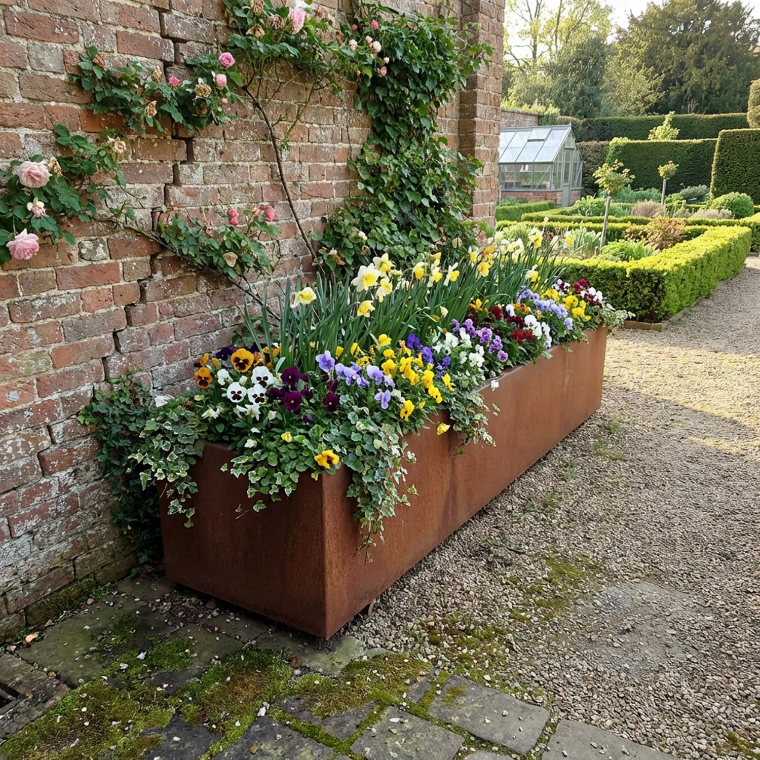 Bellamy Super-Strong Commercial Grade Rectangular Rustic Steel Planters - Image 7