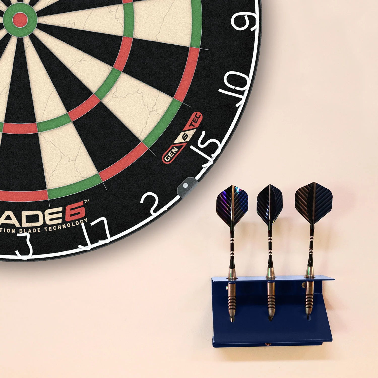 BlackSteel™ Wall Mount 3-Slot Darts Holder - Image 10
