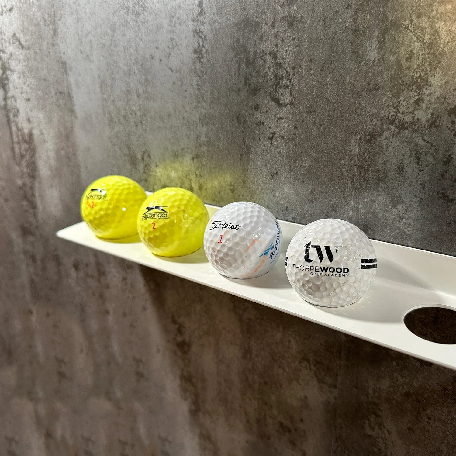 BlackSteel™ Wall Mount Golf Ball 6-Slot Display Bracket & Holder - Image 5