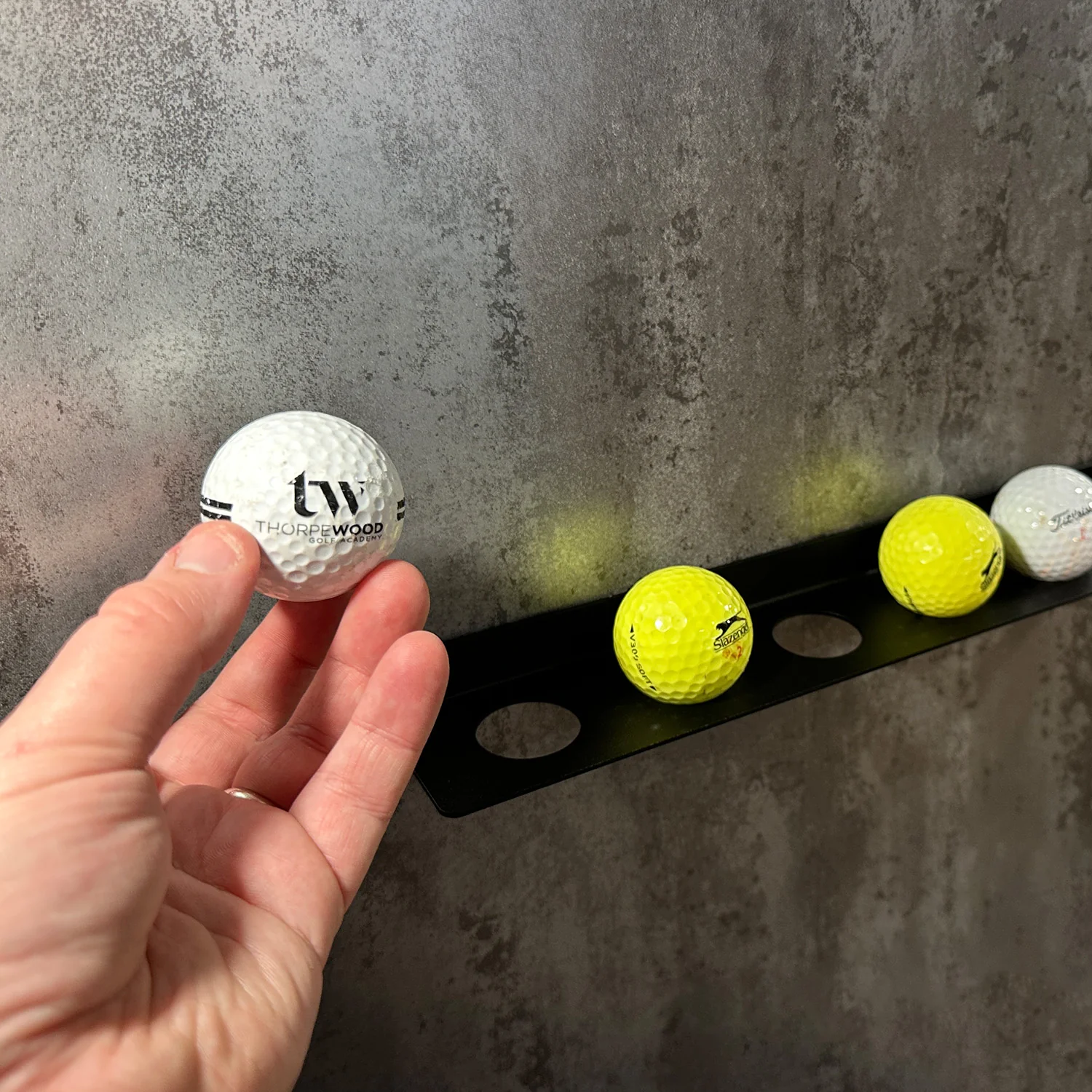BlackSteel™ Wall Mount Golf Ball 6-Slot Display Bracket & Holder - Image 8