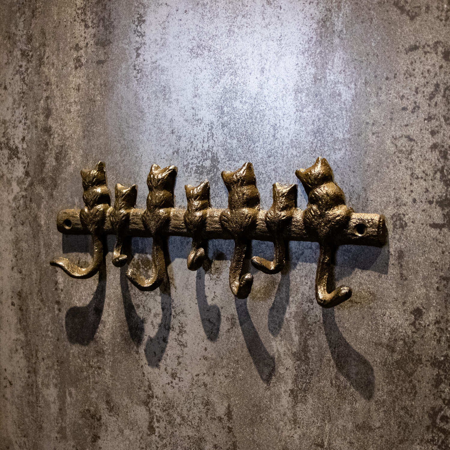 Cast Iron Cat Tail Coat Hook Rack - Image 19