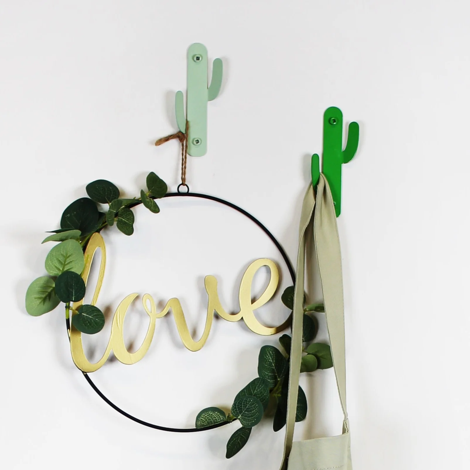 Children's Green Cactus Wall Mount Coat Hook - Image 3