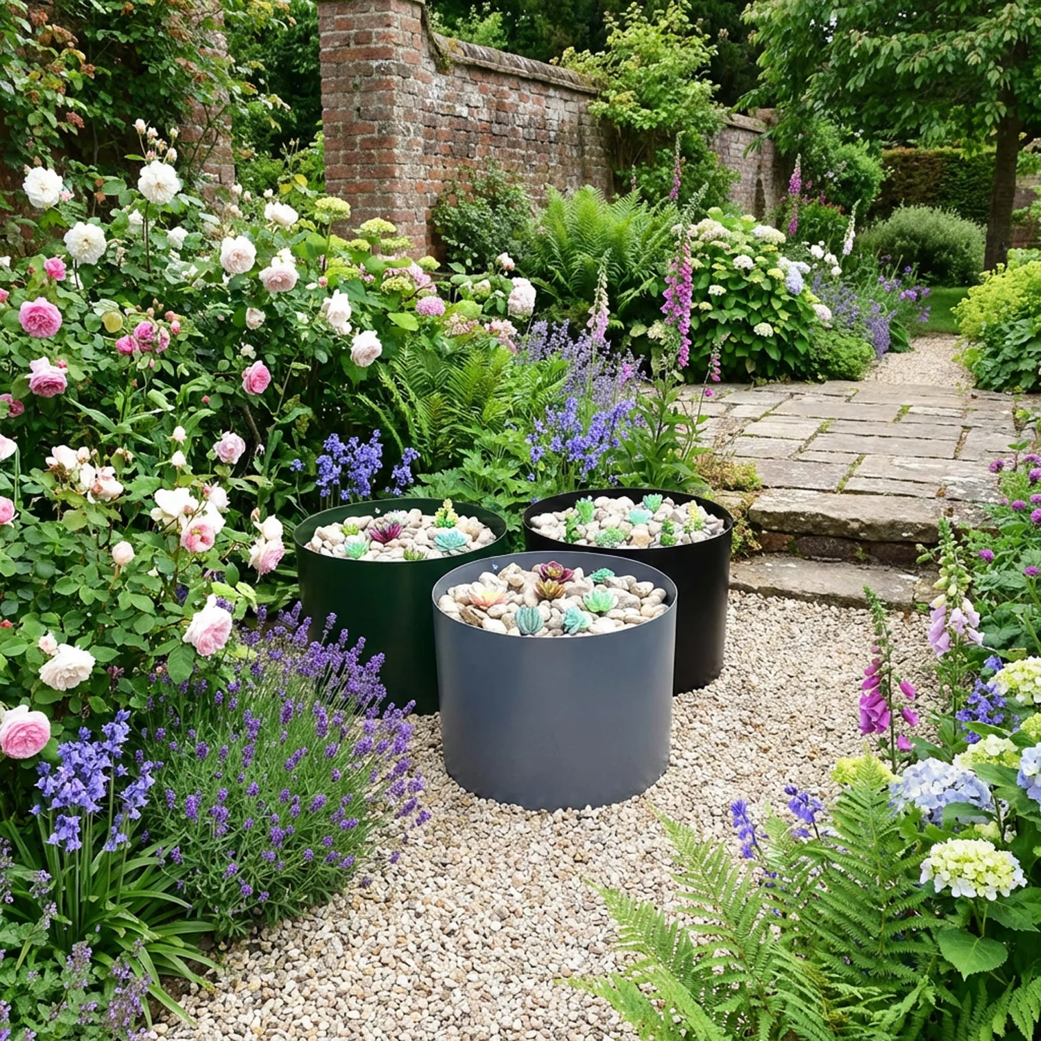 Bellamy Colourful Steel Circular Planter - Image 5