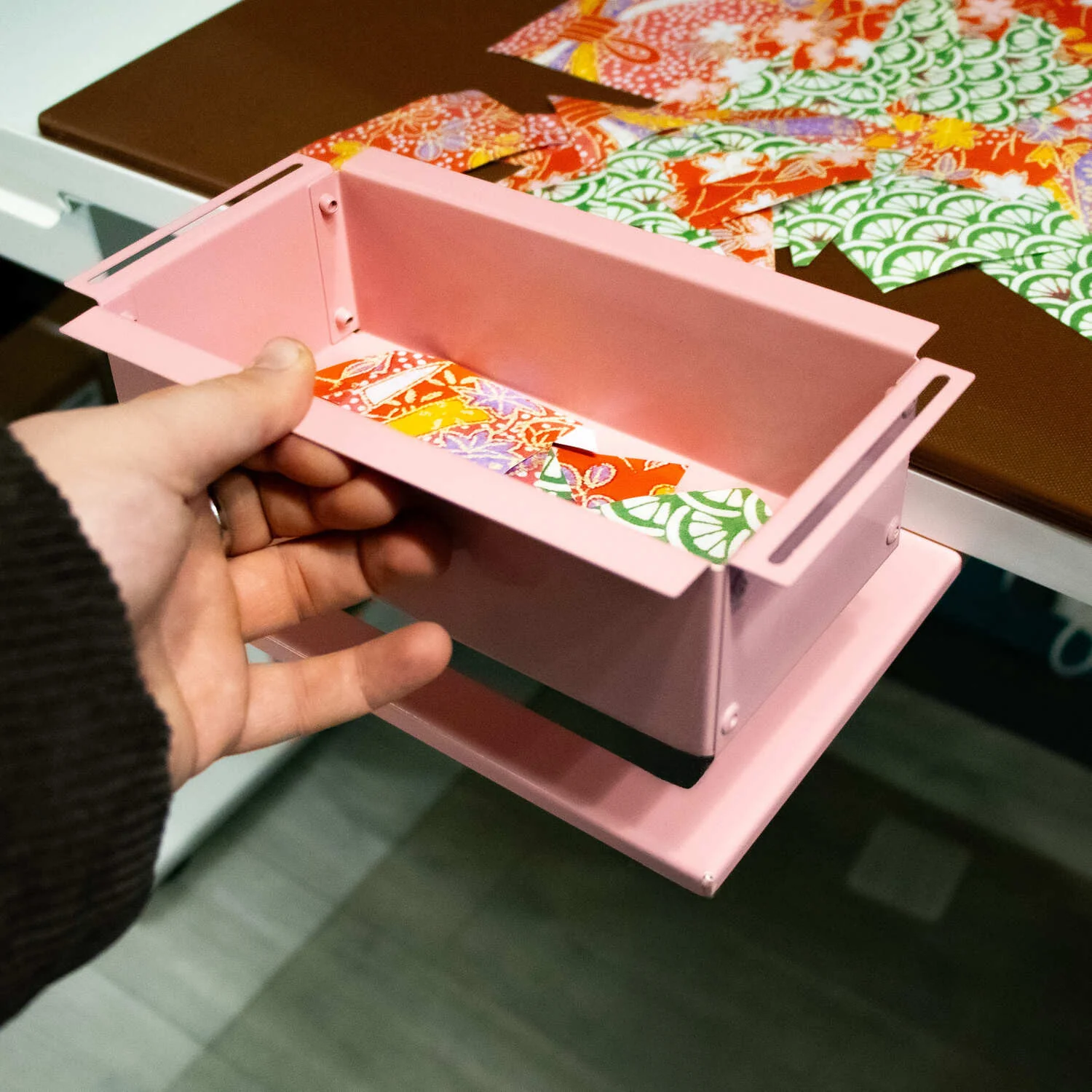 Craftsadora Desk-Mount Easy-Empty Scrap Collector Bin for Crafters - Image 5