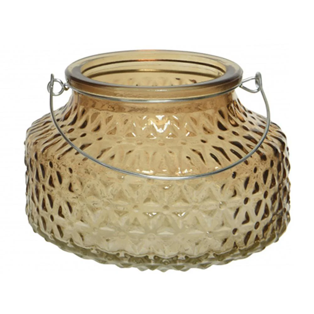 Embossed Glass Hangable Tealight Holder - Image 3