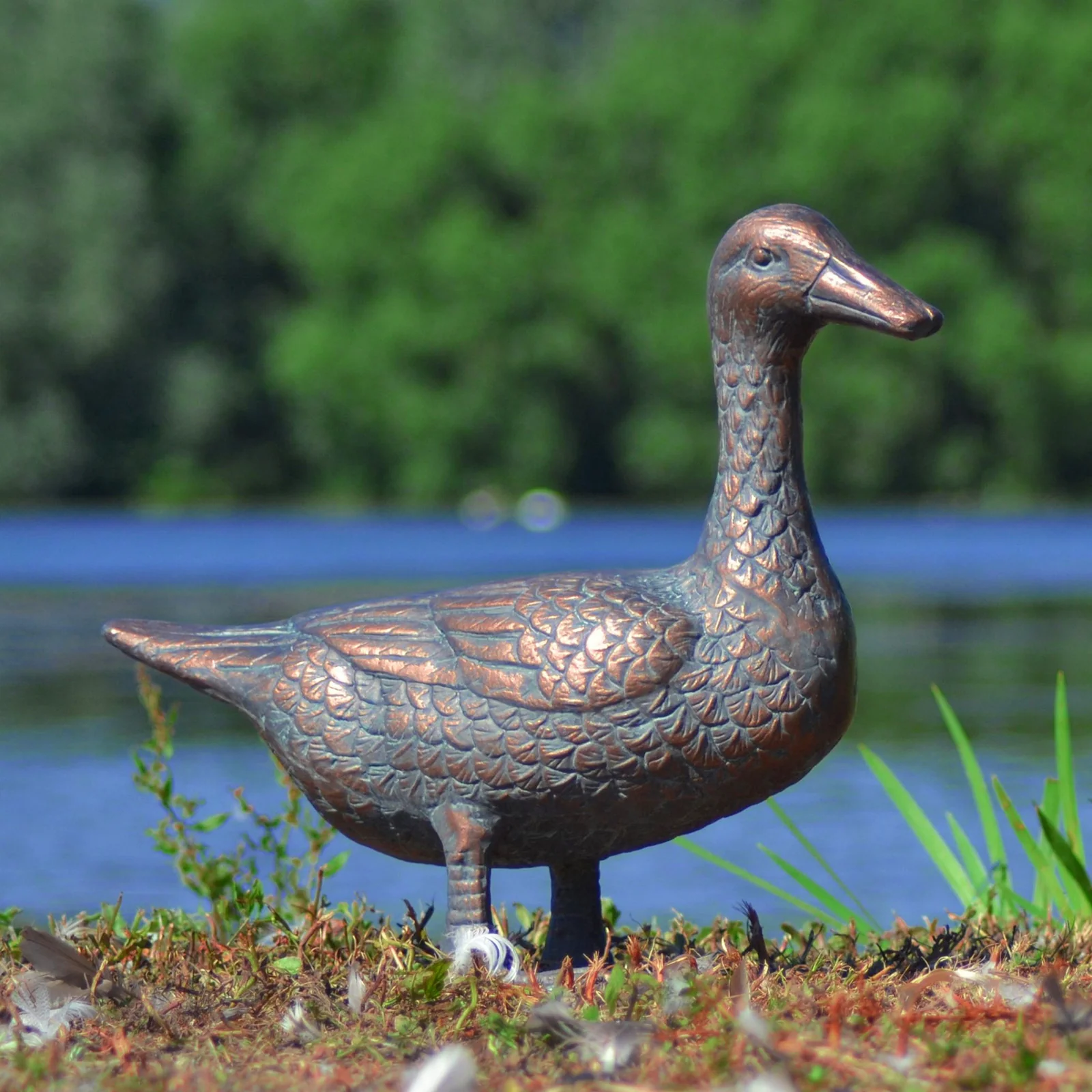 Fergus McArthur Ducks Aged Verde Sculpture Set - Image 5
