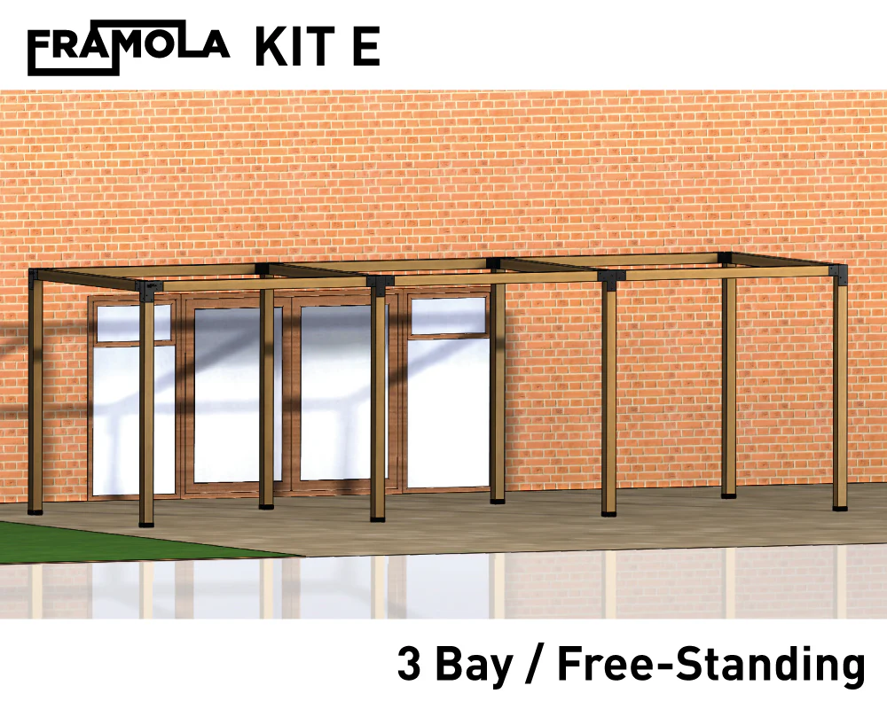 Framola™ Freestanding 3-Bay Pergola Construction Bracket Kit "E" - Image 7
