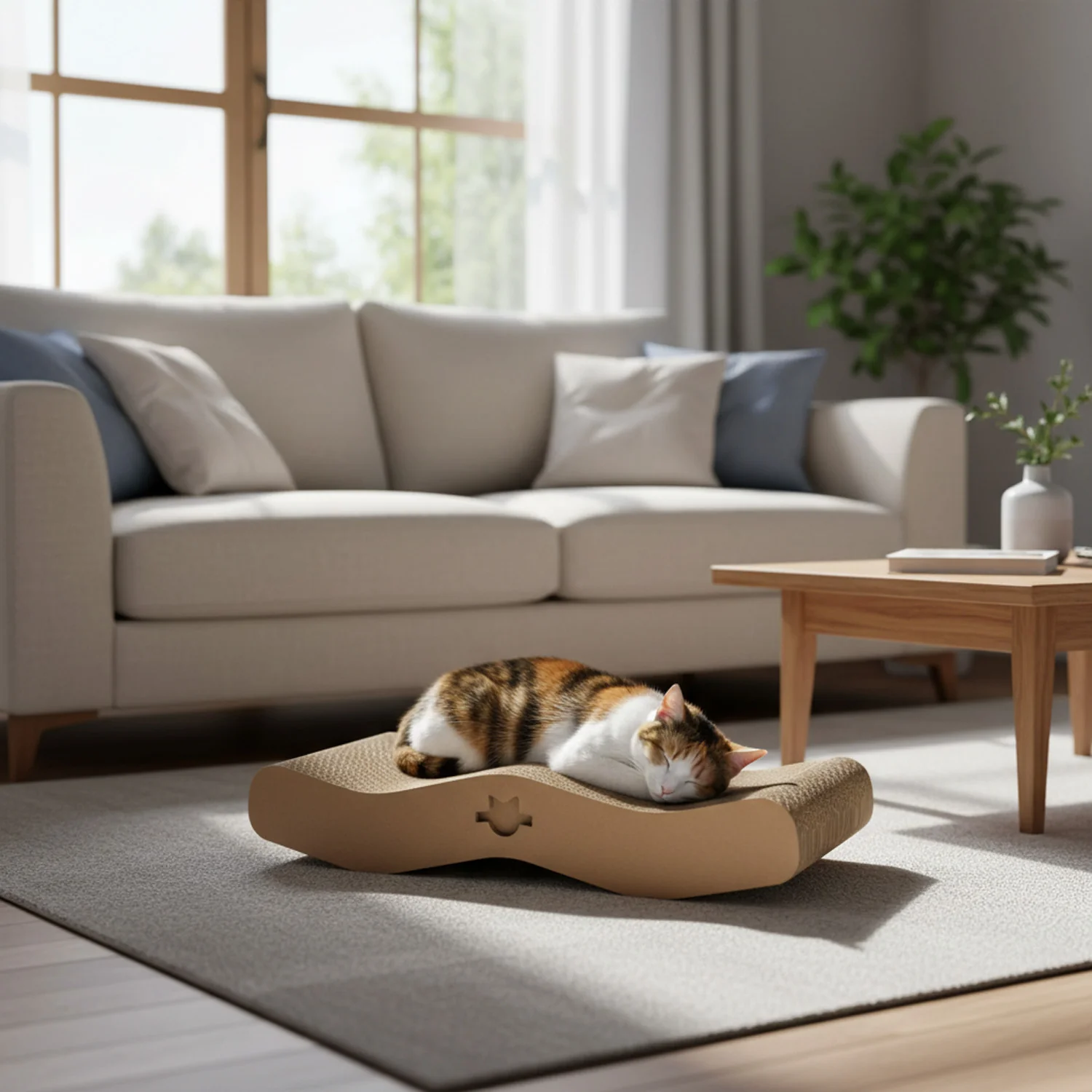 Jakes Farm Yard Cardboard Cat Scratcher Lounger - Image 3