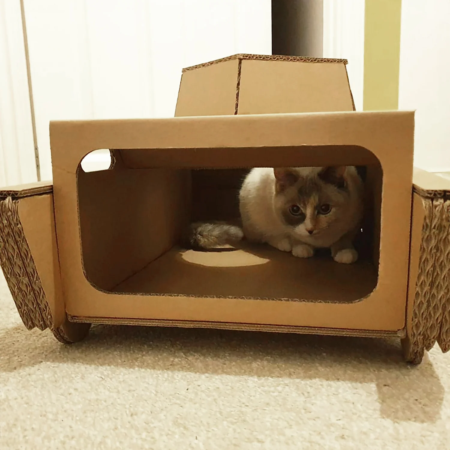 Jake's Farm Yard Cardboard Cat Tank Enrichment Toy - Image 15