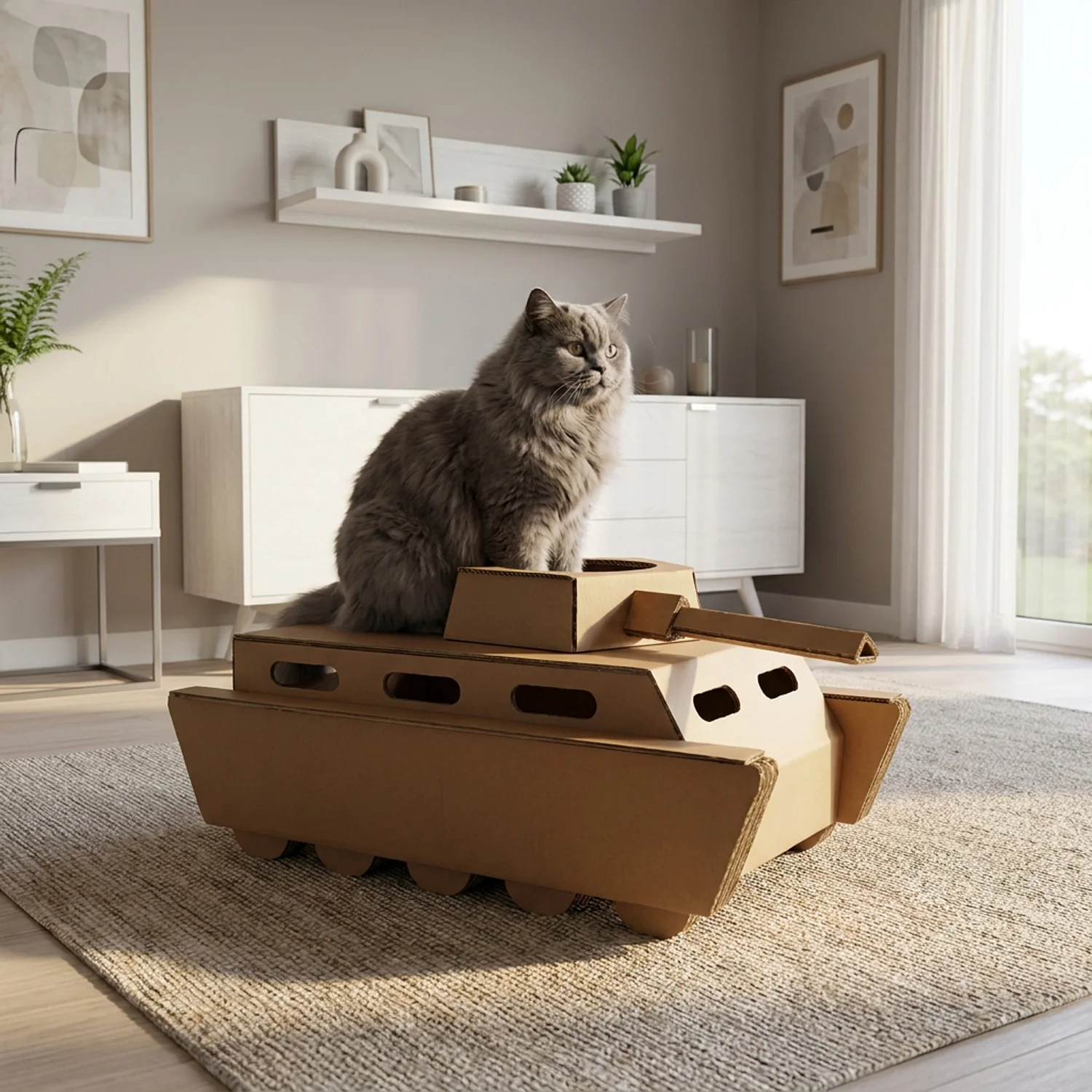 Jake's Farm Yard Cardboard Cat Tank Enrichment Toy - Image 5