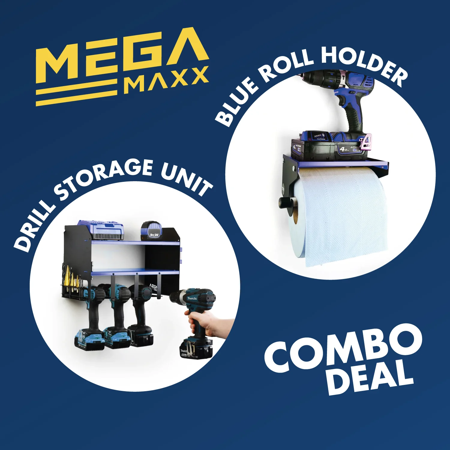 MegaMaxx UK™ Combo Deal - Power Tool Unit + Blue Roll Holder - Image 5