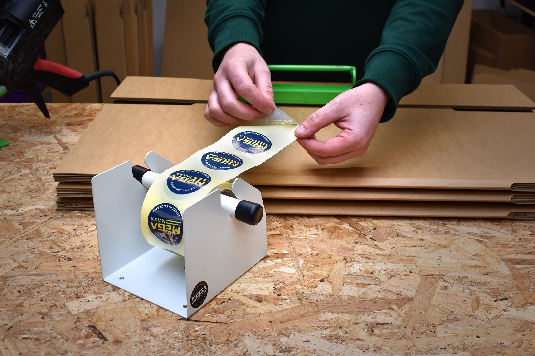 MegaMaxx UK™ Surface Mount or Wall Mount Label & Sticker Roll Dispenser - Image 6