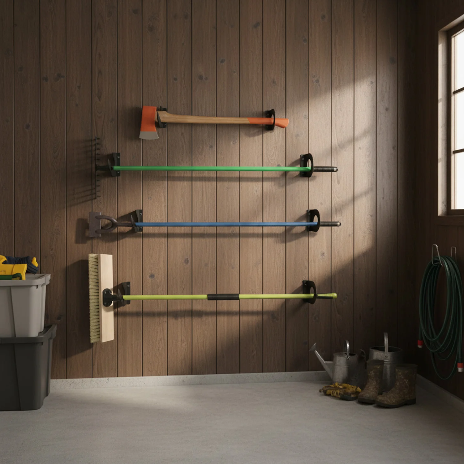 MegaMaxx UK™ Universal Wall Mount Garden Tool Brackets - Image 3