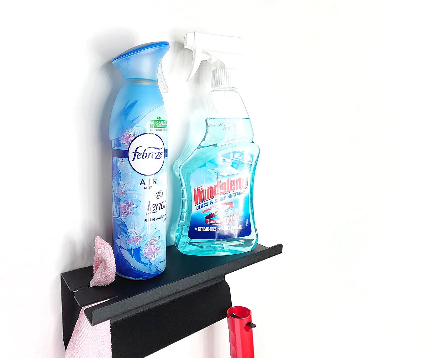 MegaMaxx UK™ Wall Mount Cleaning Supplies Bracket - Mop, Dustpan, Brush & Cloths - Image 11