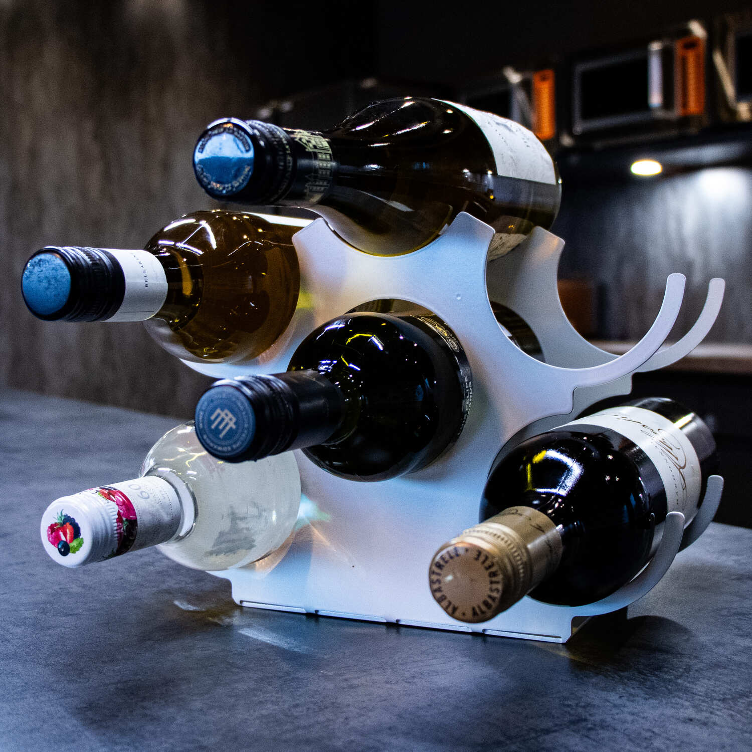 Okunaii™ Slimline Contemporary Countertop 6-Slot Wine Rack - Image 10