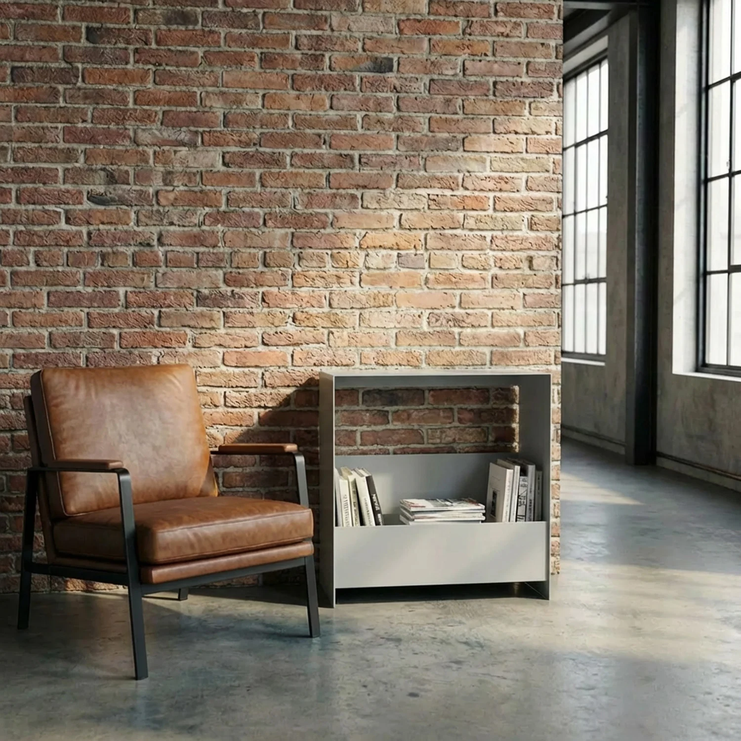 Okunaii™ Steel Side Table with Magazine Rack - Image 22