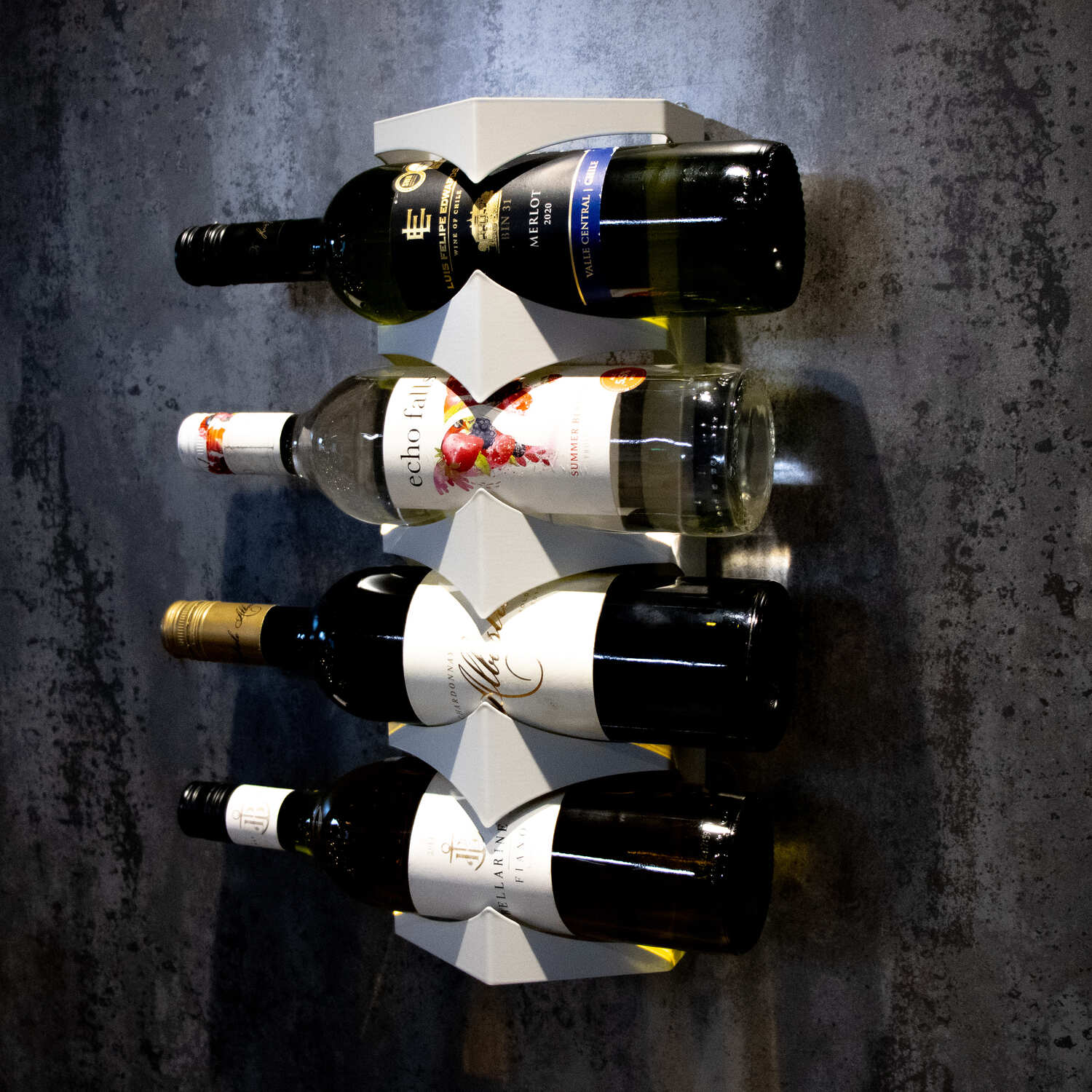 Okunaii™ Wall Mount Contemporary Showcase Wine Rack (4 Bottle Capacity) - Image 12