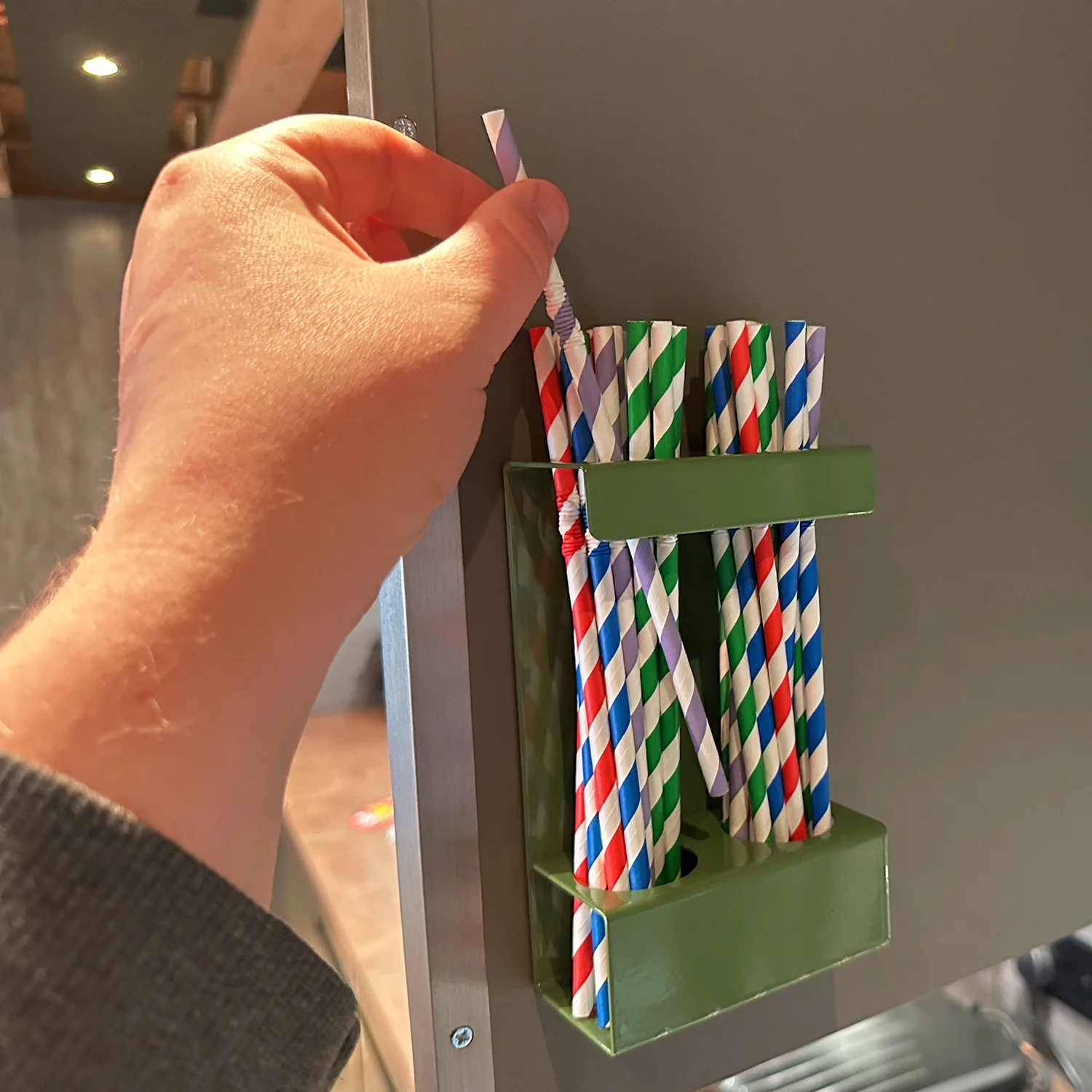 Okunaii™ Wall Mount Multipurpose Kitchen & Bathroom Holder - For Straws, Skewers, Toothbrushes & More! - Image 2