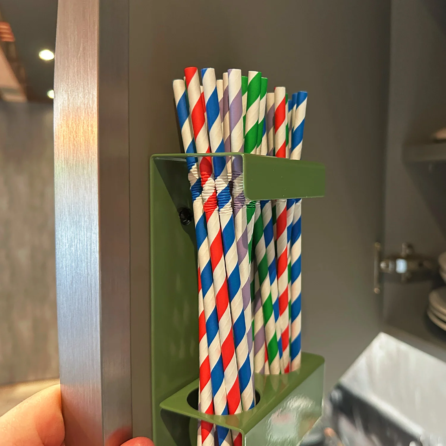 Okunaii™ Wall Mount Multipurpose Kitchen & Bathroom Holder - For Straws, Skewers, Toothbrushes & More! - Image 9