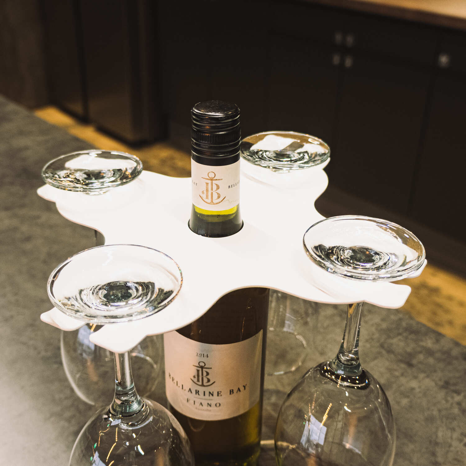 Okunaii™ Wine Bottle Caddy & Easy-Carry Holder for 4 Glasses - Image 25