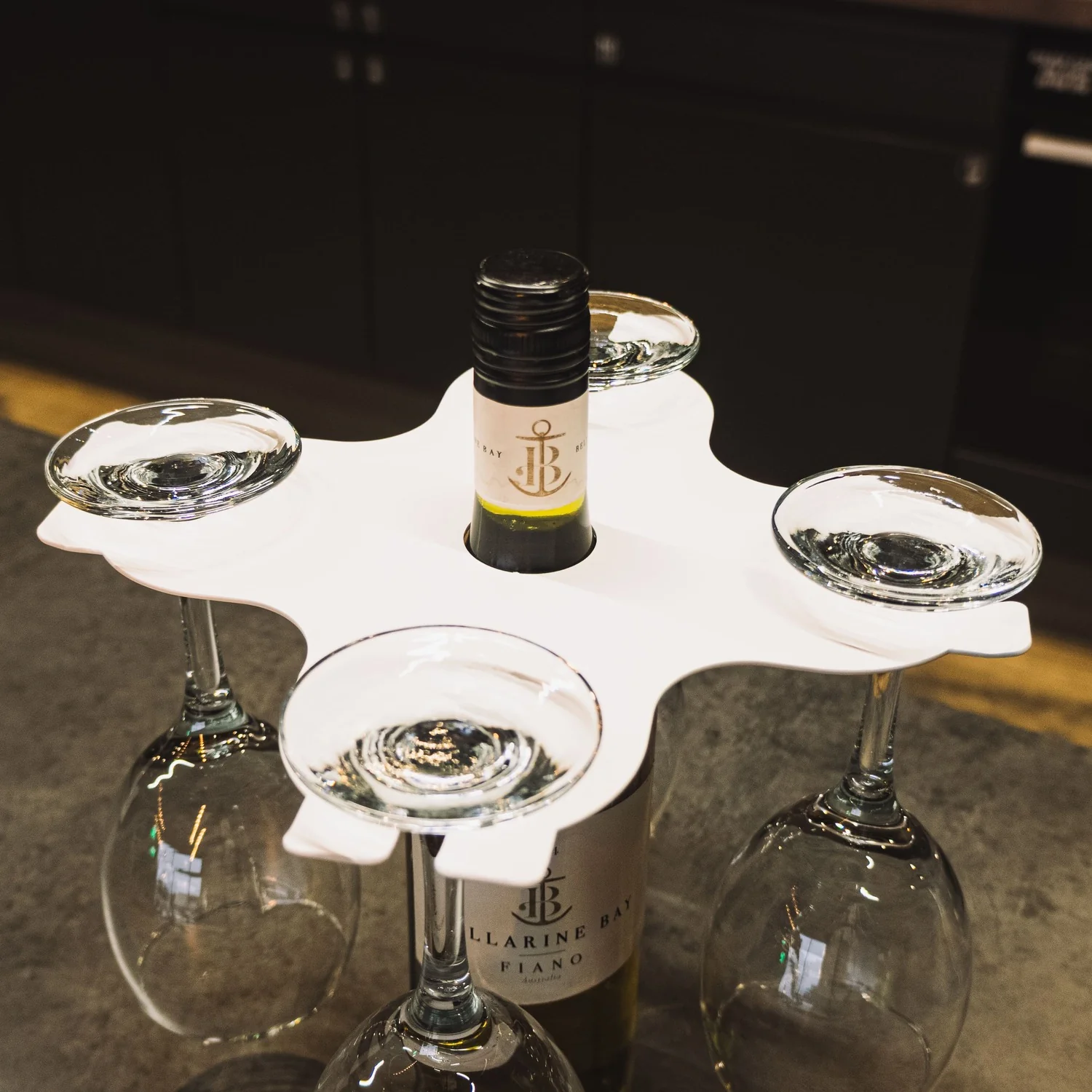 Okunaii™ Wine Bottle Caddy & Easy-Carry Holder for 4 Glasses - Image 26
