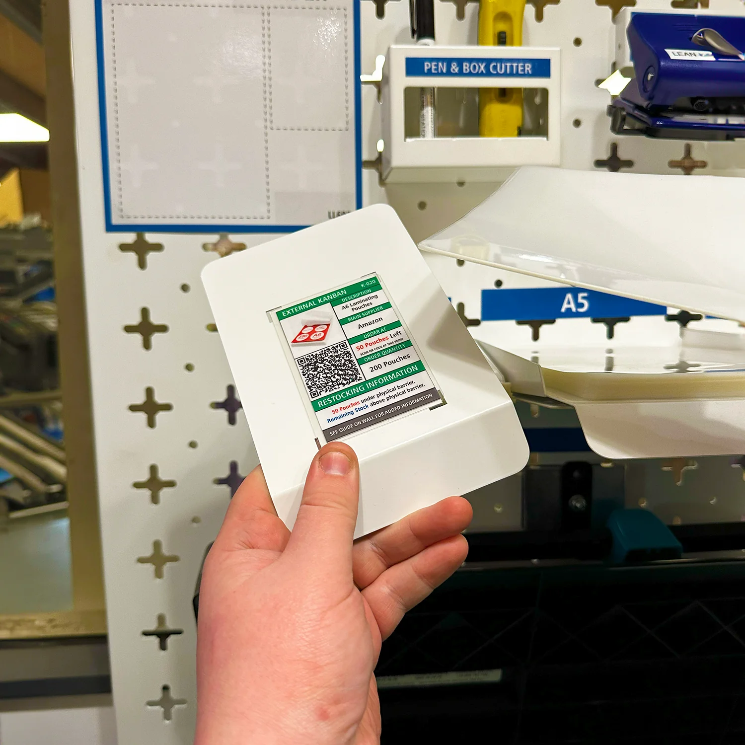 MegaMaxx UK™ Physical Barrier Kanban for Paper & Lamination Products - Suitable for Nukeson Tool Wall - Image 7