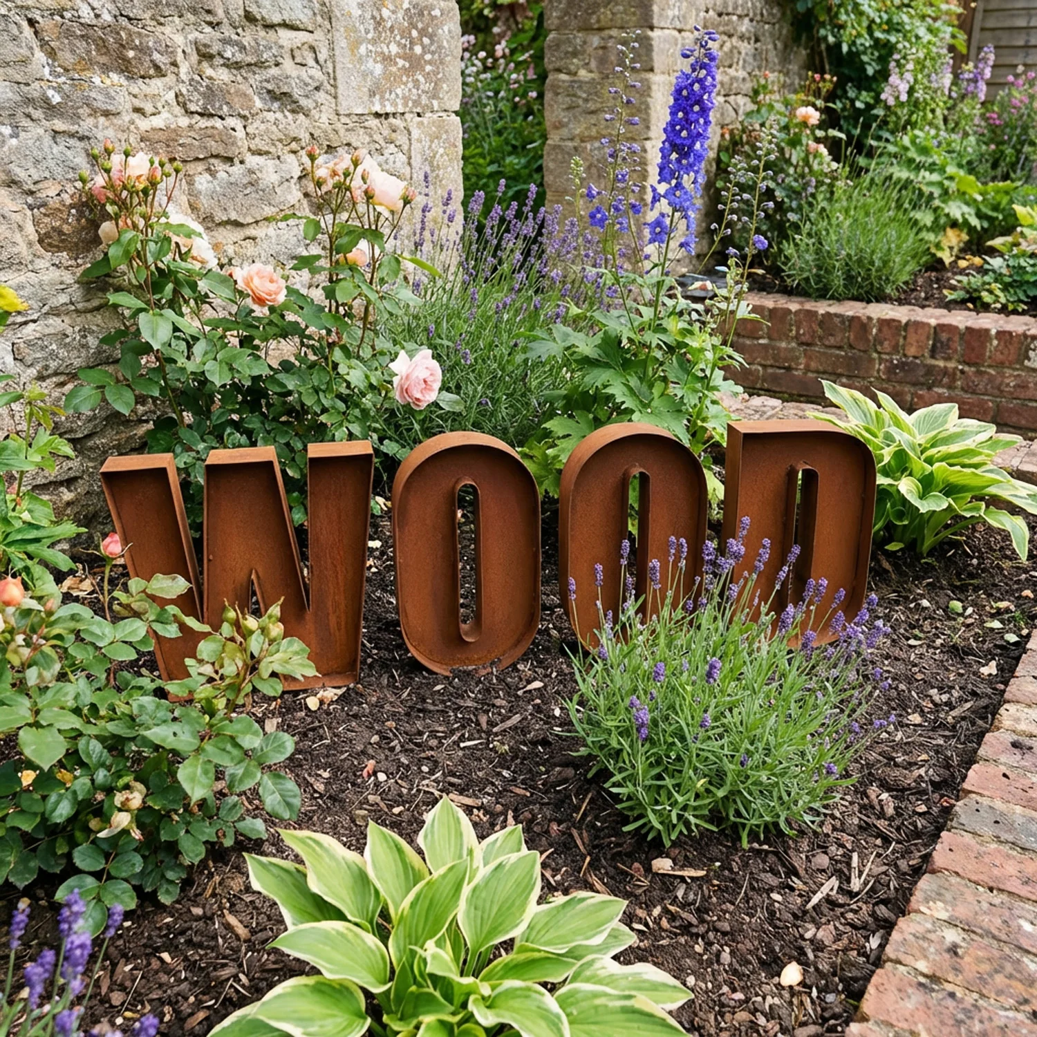Bellamy Rustic Steel 40cm Garden Metal Letters - Name & Word Decoration - Image 3