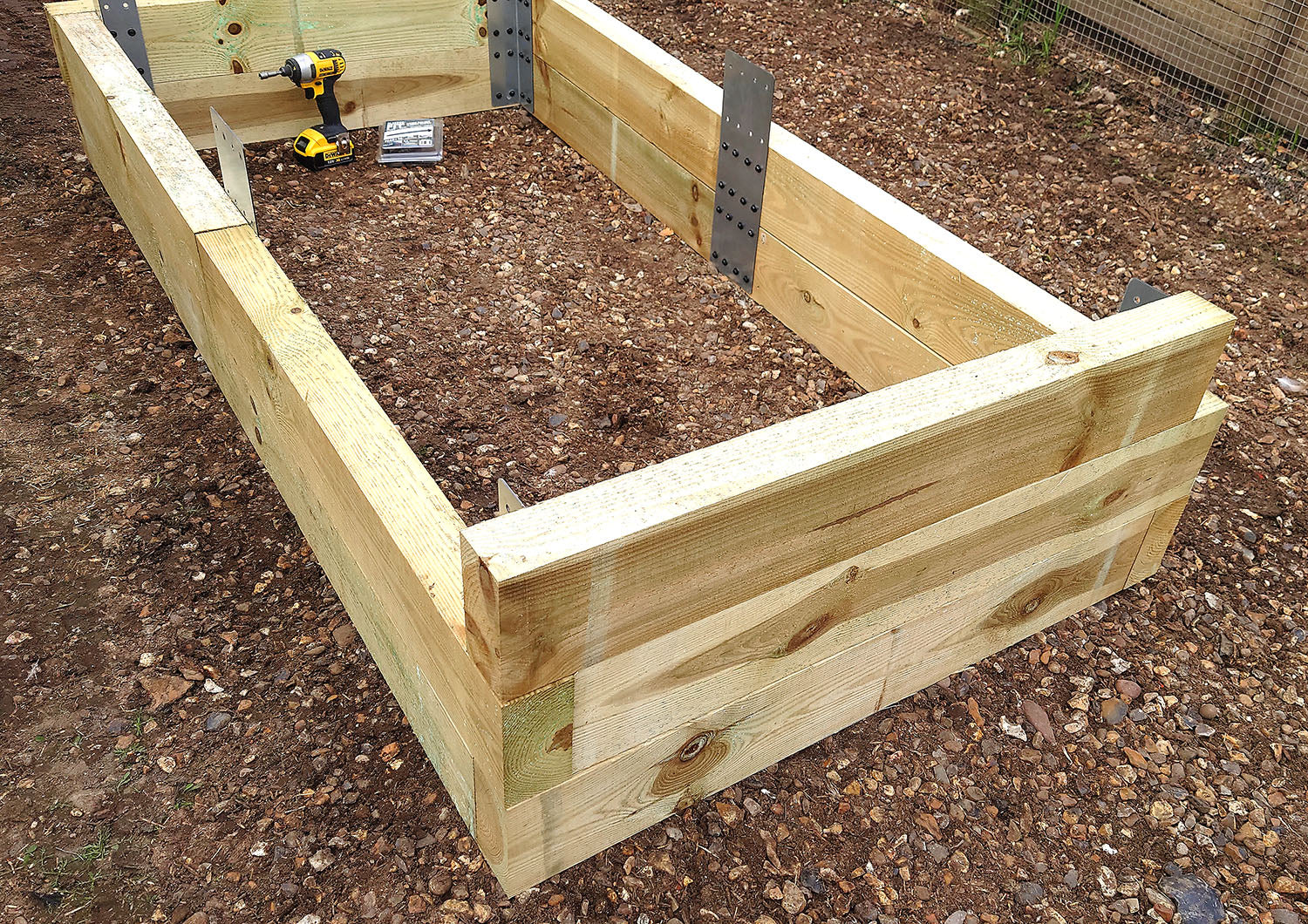 SleeperFit 3-Tier Rectangular Railway Sleeper Planter & Vegetable Patch Installation Kit - Image 17