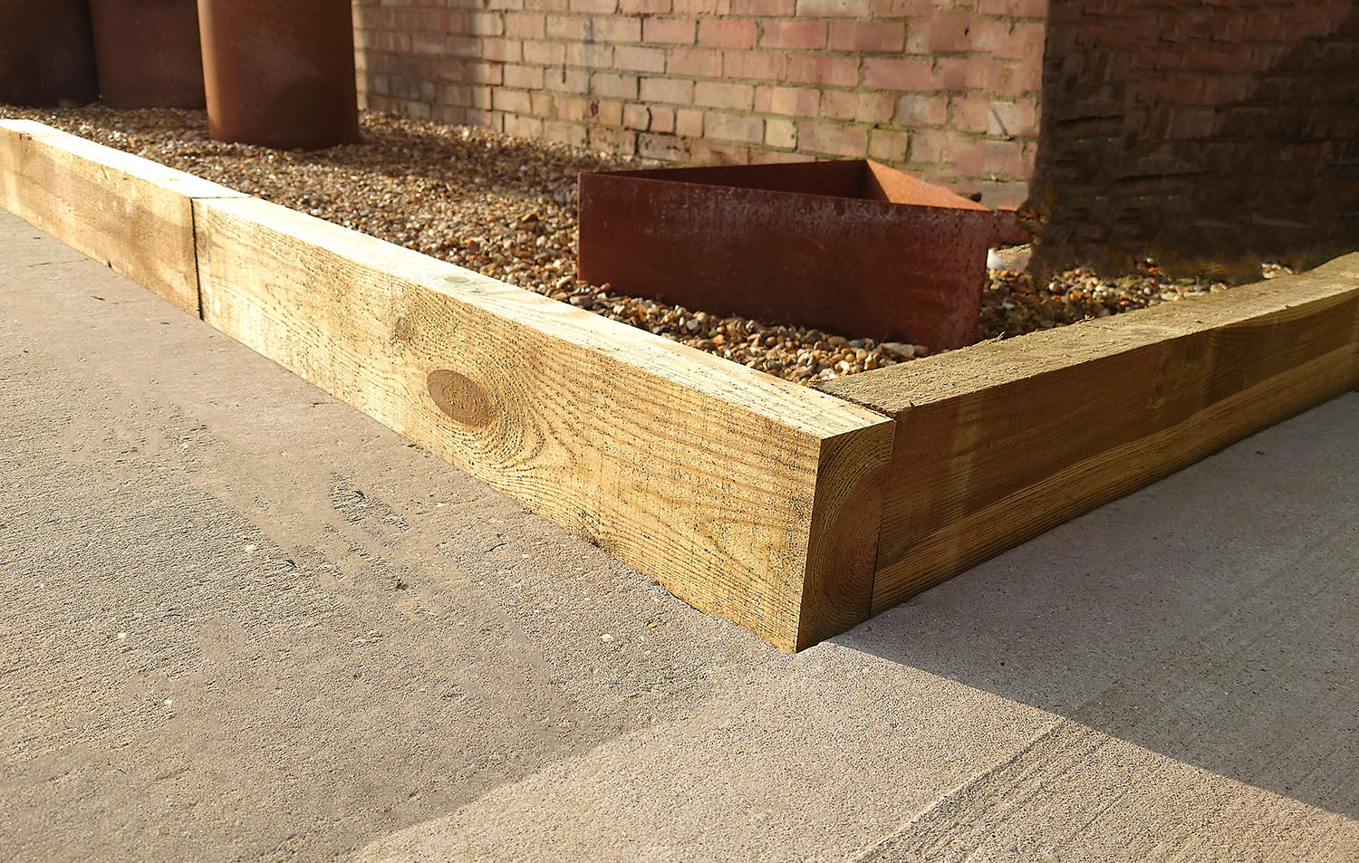 SleeperFit LightGauge Railway Sleeper - Light Brown - Green Treated - Image 6