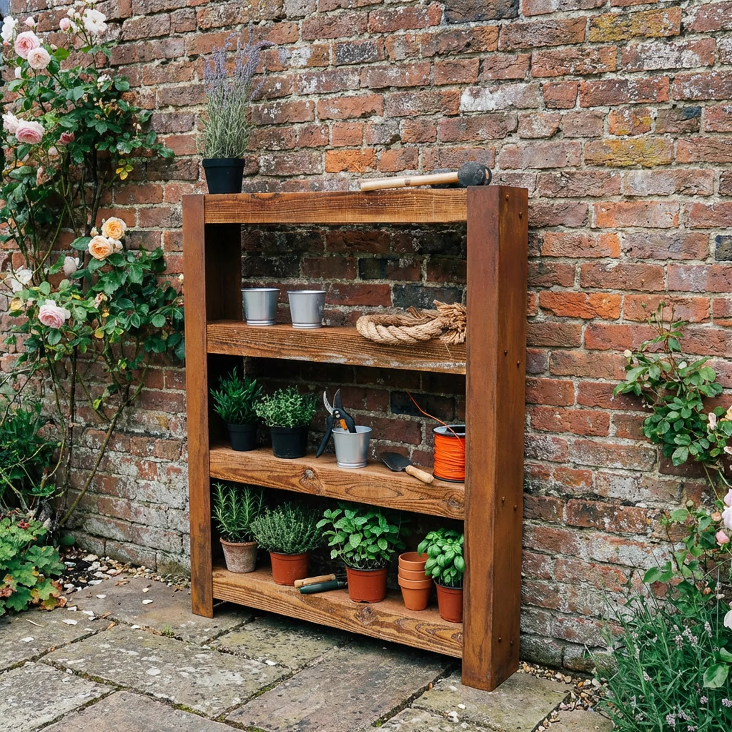 SleeperFit LightGauge Rustic-Style Railway Sleeper Shelving Unit - Image 11