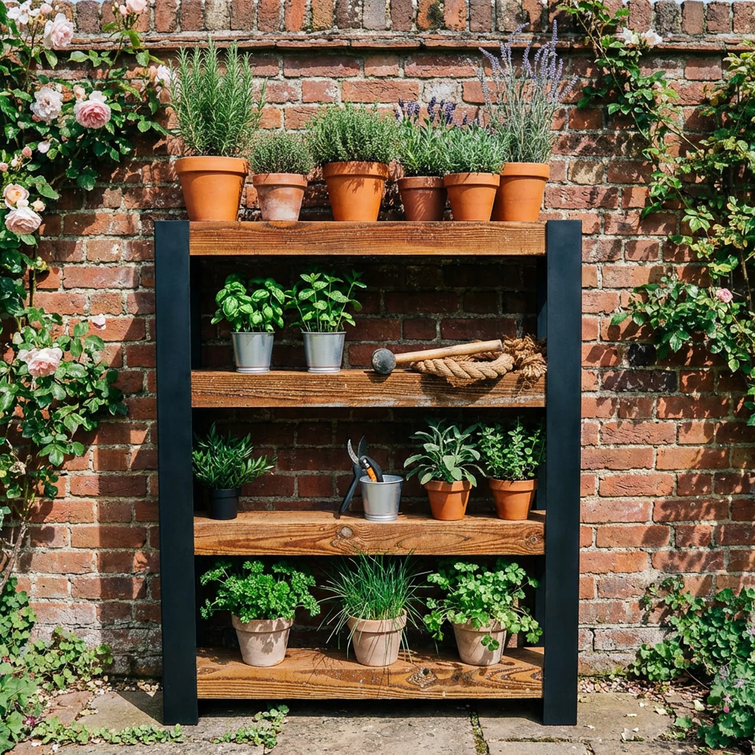 SleeperFit LightGauge Rustic-Style Railway Sleeper Shelving Unit - Image 12
