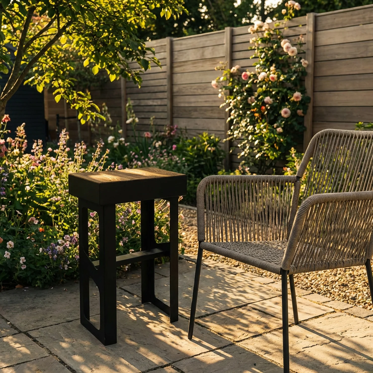 SleeperFit LightGauge Rustic-Style Railway Sleeper Side Table - Image 7