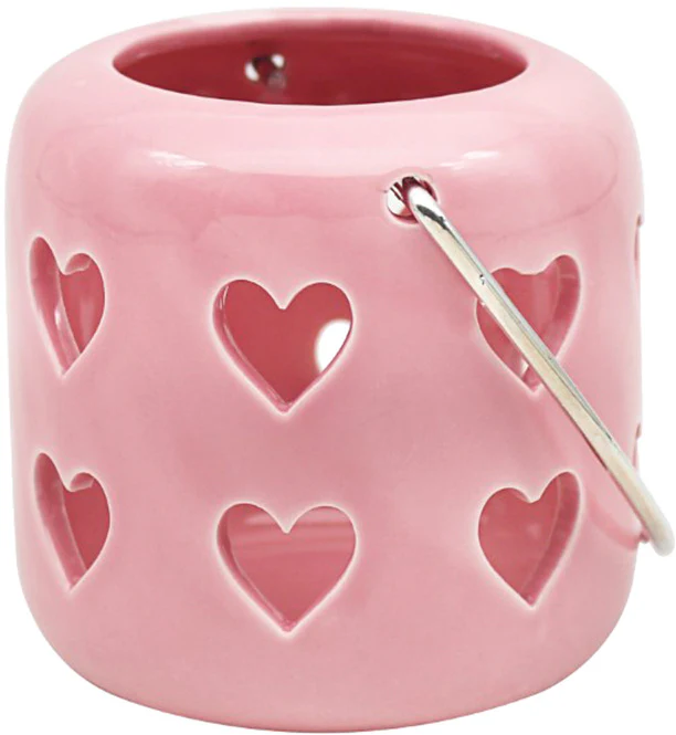 Pretty Pink Heart Tealight Lantern - Image 2