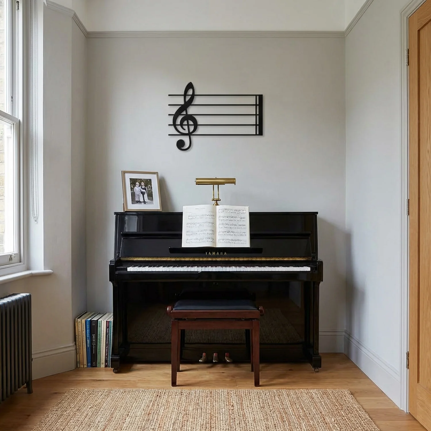 Okunaii™ Treble Clef Music Note Minimalist Wall Art - Image 4