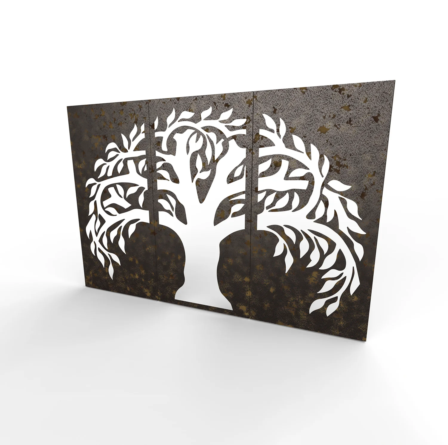 Rustic Steel Tree of Life Fence Panel Set - Image 8