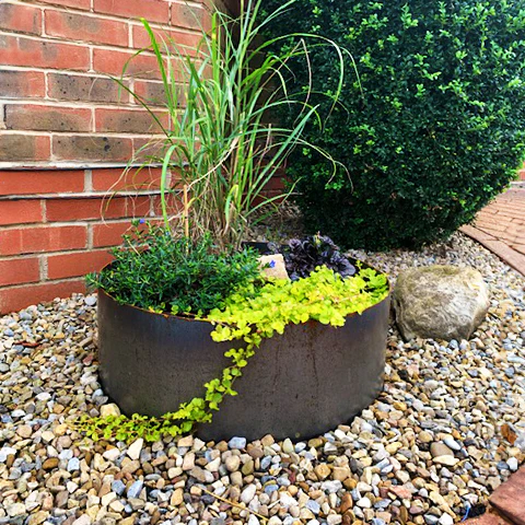 Bellamy Circular Rustic Steel Planter & Tree Ring - Image 21