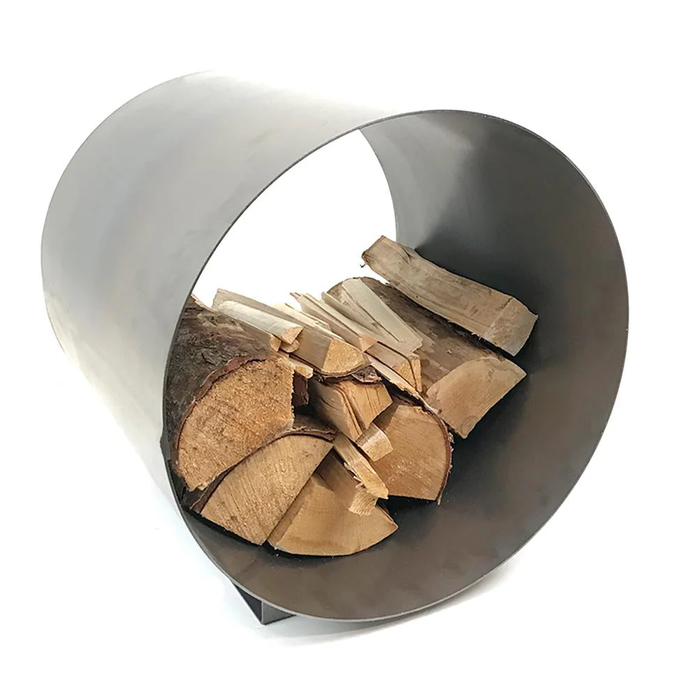 Circular Bare Steel Log Store - Image 14