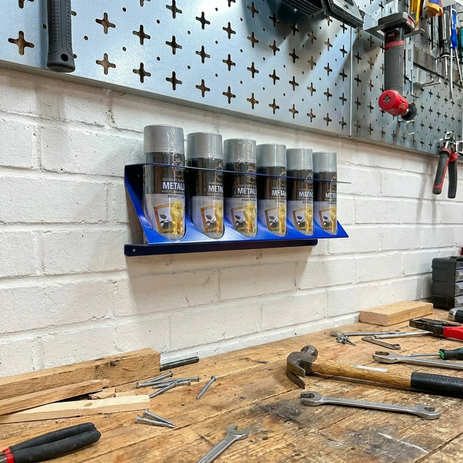 MegaMaxx UK™ Wall Mounted Spray Can Rack for Vans, Workshops & Sheds - Image 2