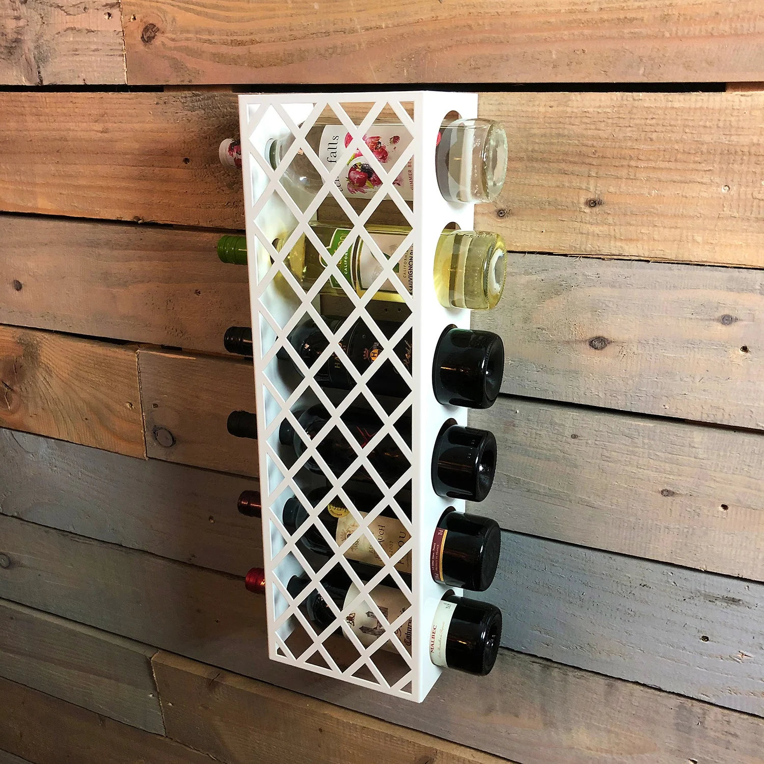 Okunaii™ Crosshatch Wall Mounted Wine Rack (6 Bottle Capacity) - Image 5